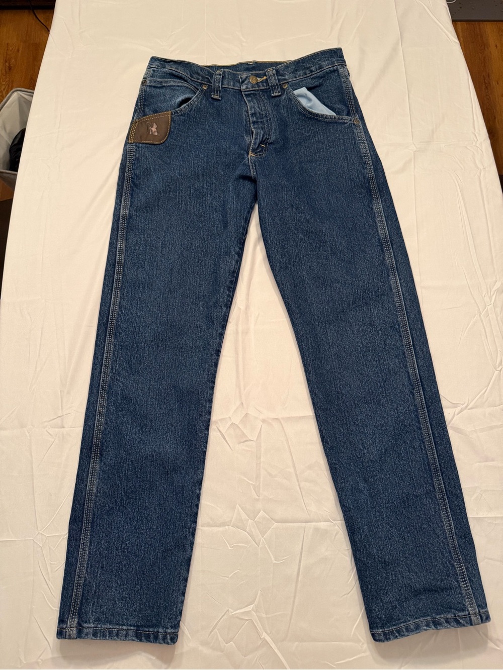 Wrangler Men's Straight Leg Dark Blue Jeans